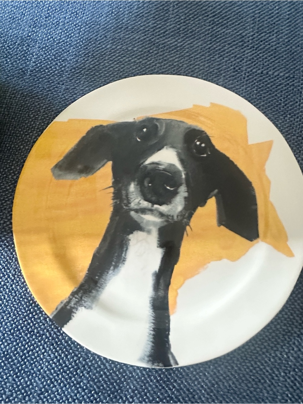 Anthropologie Sally Muir Dog A Day Graphic Stoneware Plates (2) - Picture 2 of 6